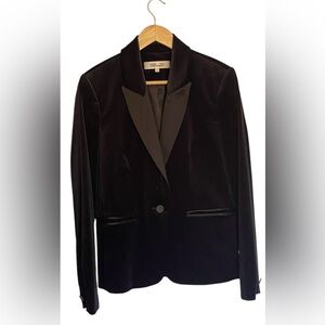 Diane Von Furstenberg Black Velvet Blazer